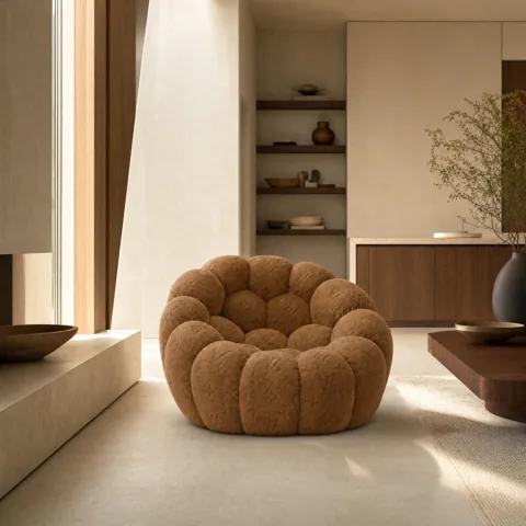 Caramel brown interior view